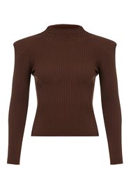 Shoulder Pad Knit Sweater