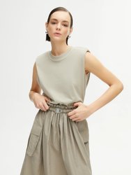 Shoulder Pad Trim Dress