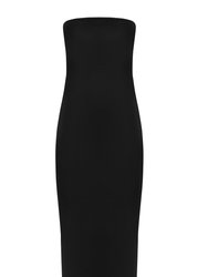 Strapless Midi Dress - Black