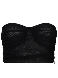 Strapless Tulle Crop Top