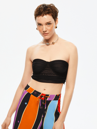 Nocturne Strapless Tulle Crop Top product