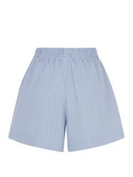 Striped Mini Shorts With Pockets