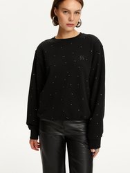 Studded Sweatshirt - Black