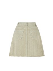 Tasseled Mini Denim Skirt