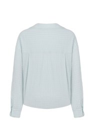 Textured Blouse With Front Knot