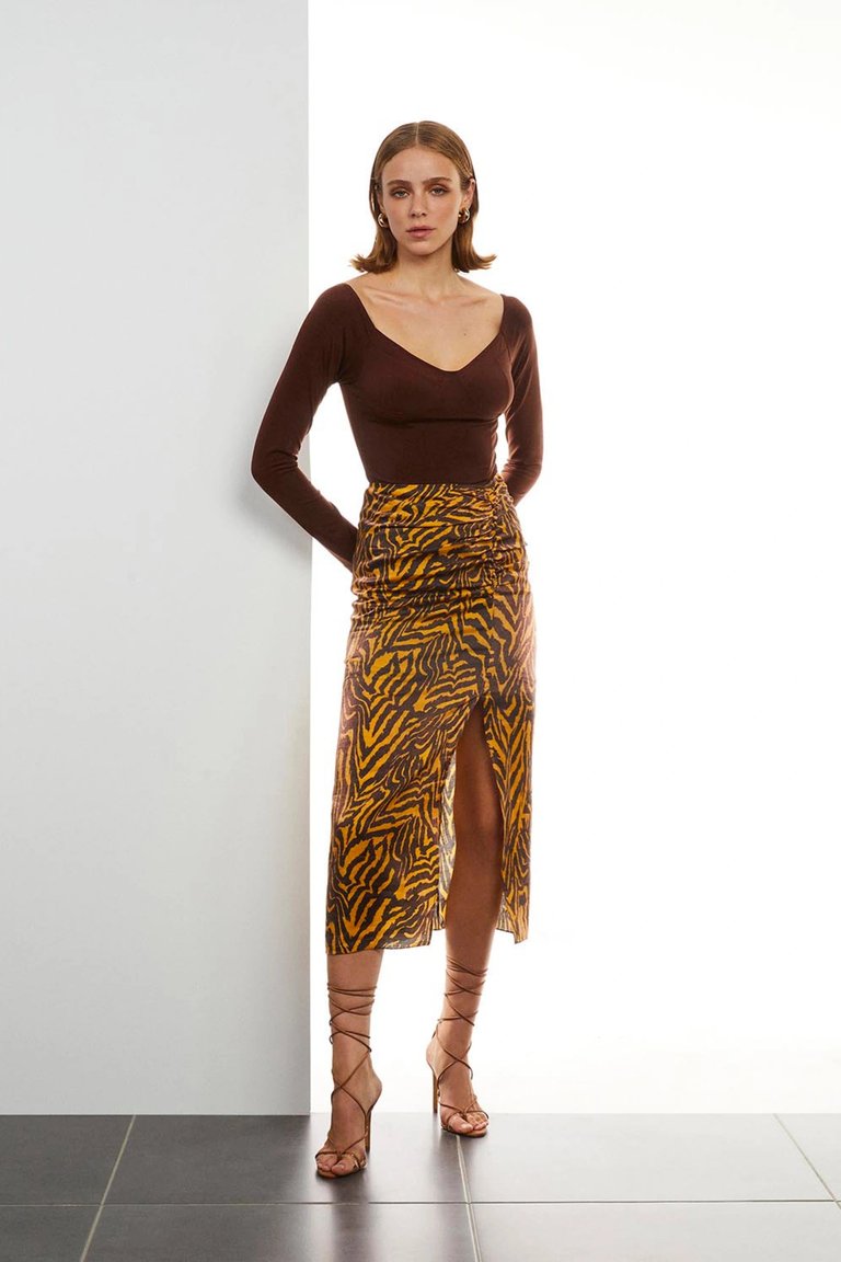 Tiger Print Skirt