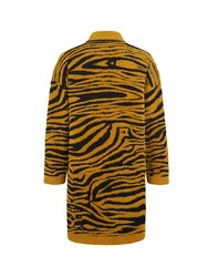 Tiger Print Twin Set Knit Cardigan
