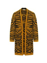 Tiger Print Twin Set Knit Cardigan