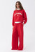 Trousers With Double Side Pockets - Red