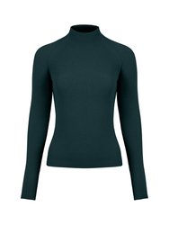 Turtleneck Knit Sweater - Petrol Green - Petrol Green