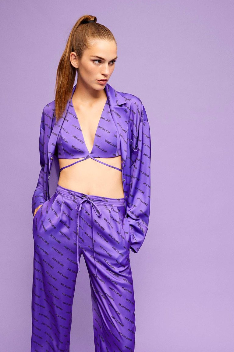 Twin Set Oversized Shirt - Purple