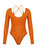 V-Neck Bodysuit - Orange - Orange