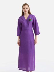 V-Neck Dress - Purple