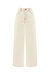 Wide Leg Jean Trousers - Cream - Cream