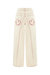 Wide Leg Jean Trousers - Cream