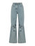 Wide Leg Jean Trousers - İndigo