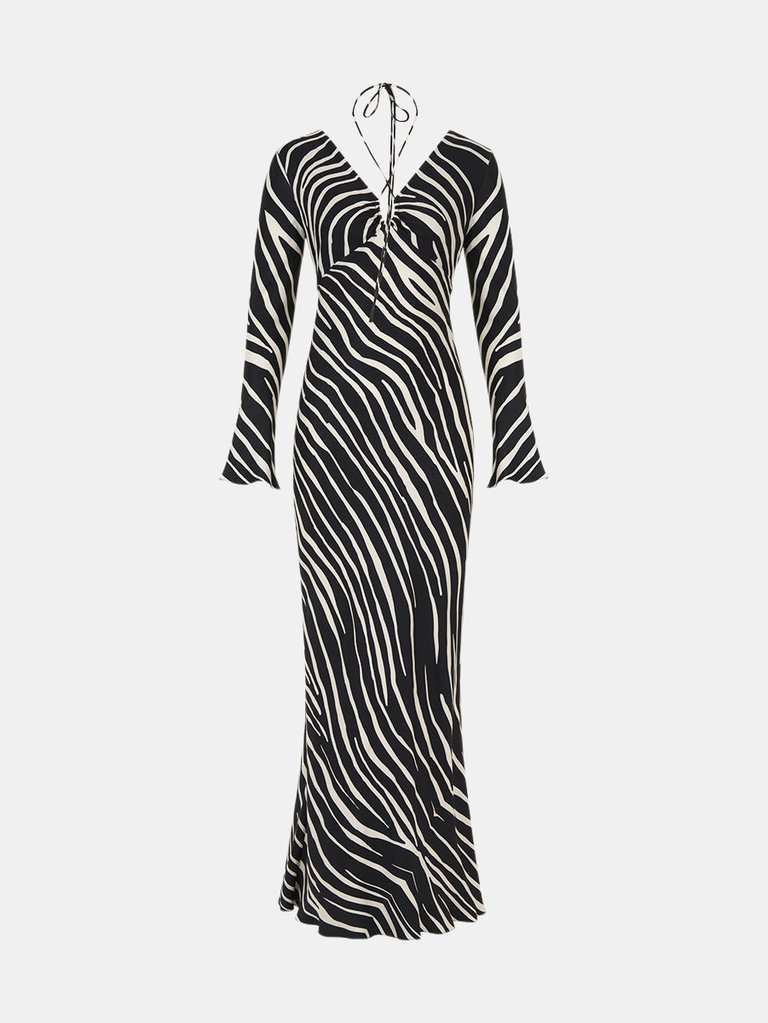 Zebra Print Dress - Multi-Colored
