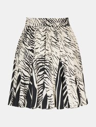 Zebra Print Flowing Skirt