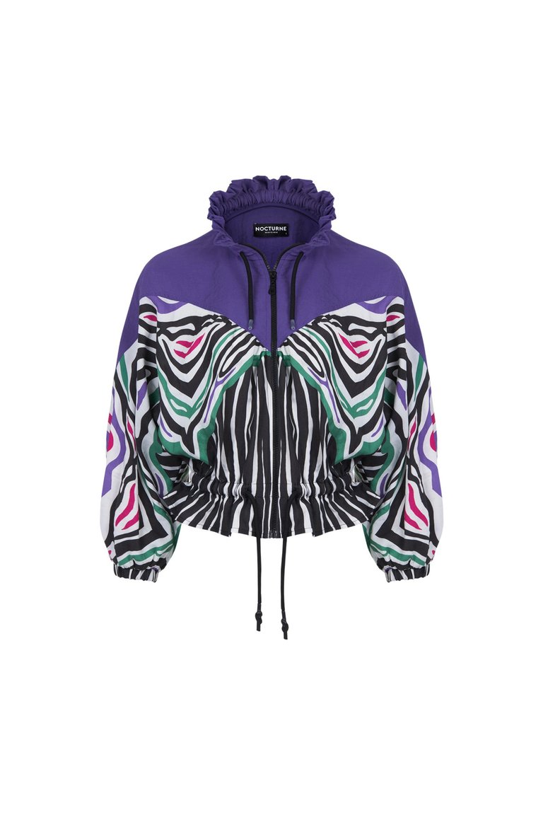 Zebra Print Jacket - Multi-Colored