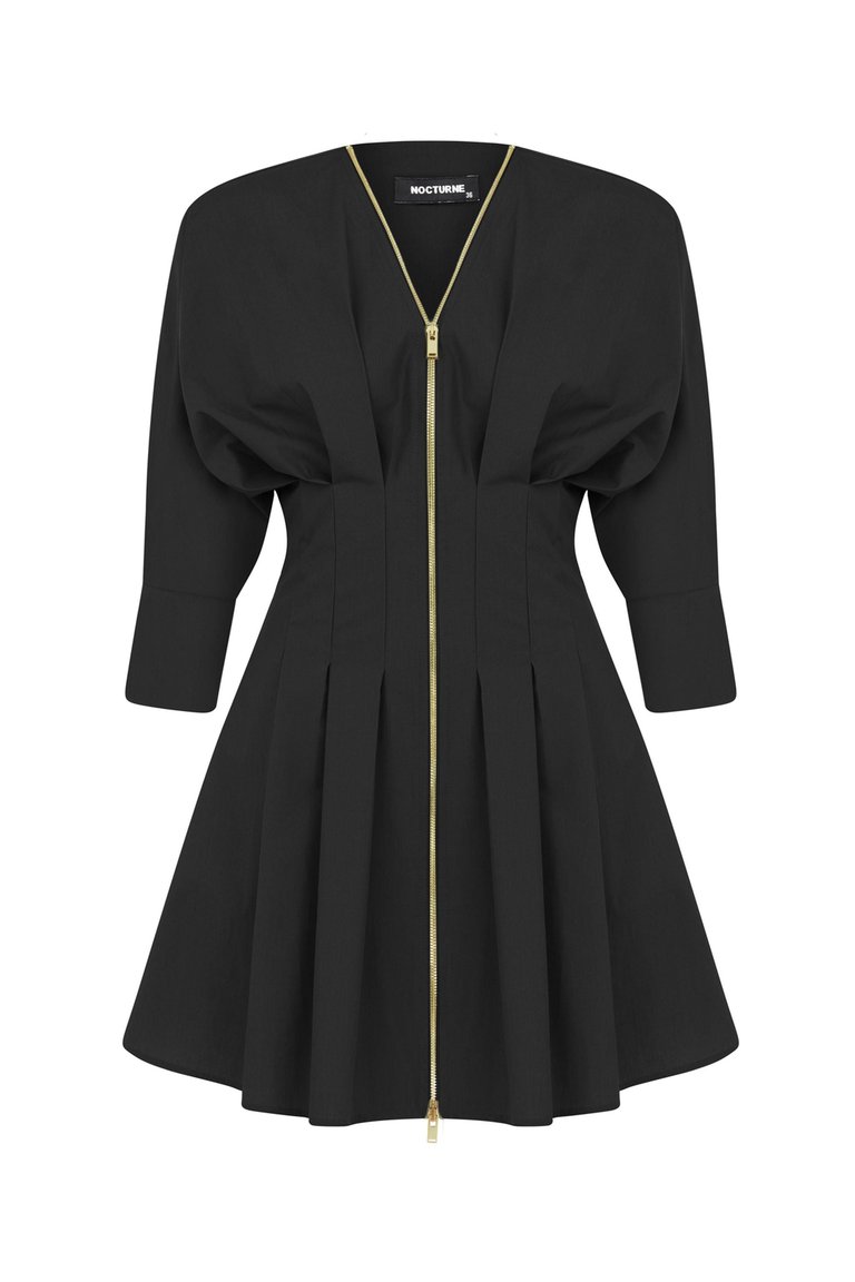 Zippered Dress - Black