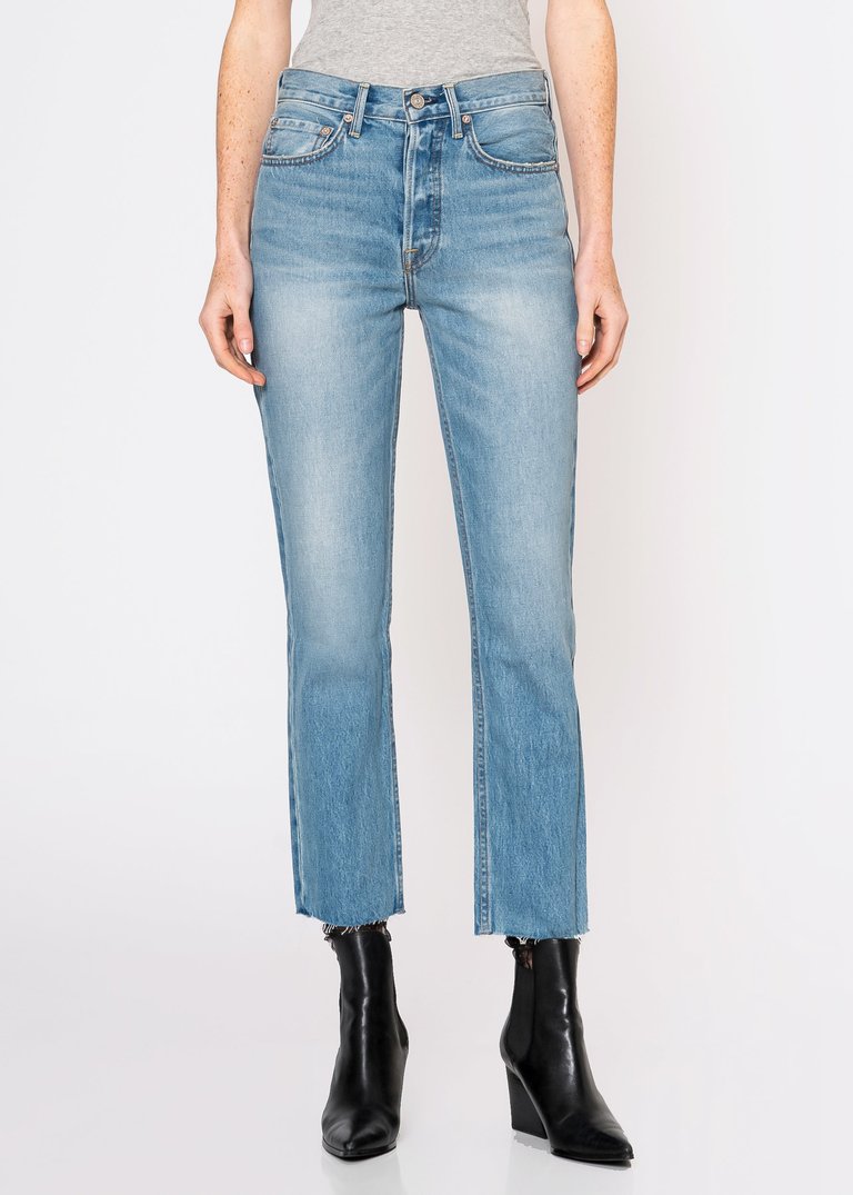 Astoria Mid Rise Crop Straight Jeans