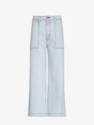 Avery Cropped Wide Trouser - Mystic