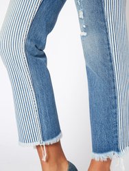 Claude High Rise Straight Crop in Drifter