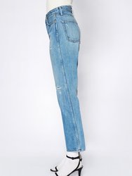 Claude High Rise Straight Crop Jeans in Georgia