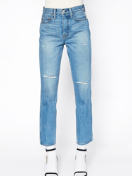 Claude High Rise Straight Crop Jeans in Georgia - Georgia