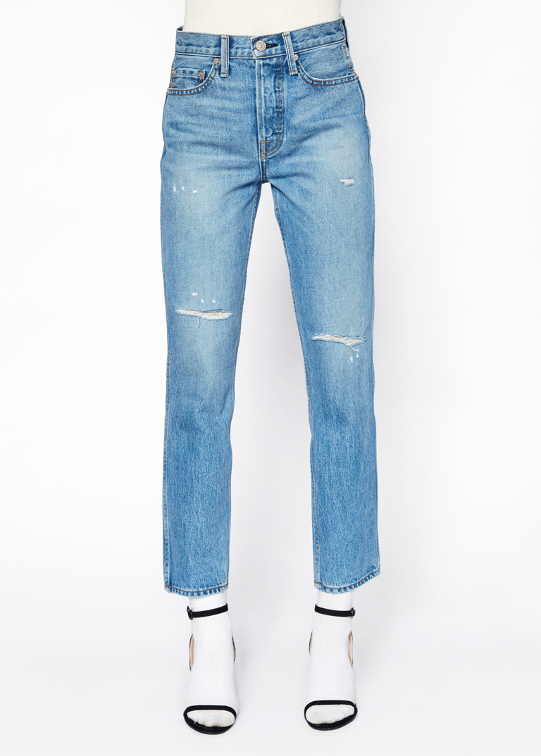 Claude High Rise Straight Crop Jeans in Georgia - Georgia