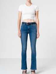 Cora Mid Rise Skinny Boot Jeans - Auburn - Auburn