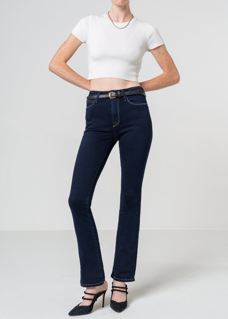 Cora Mid Rise Skinny Boot Jeans - Baikal