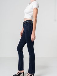 Cora Mid Rise Skinny Boot Jeans - Baikal