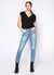 Eve High Rise Crop Slim Straight Jeans - Riverside