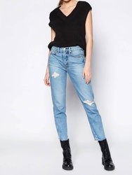 Eve Slim Straight Crop Jean In Riverside - Riverside