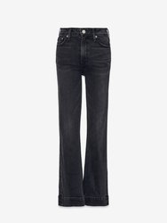 Farrah Kick Flare in Washed Black