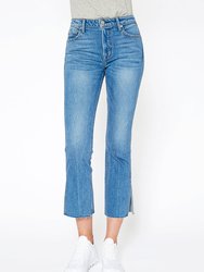 Farrah Kick Flare Jeans In Hudson - Blue