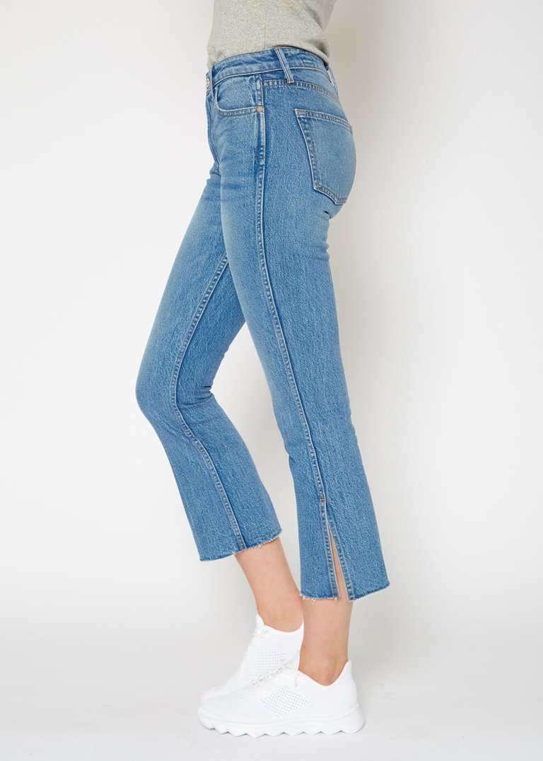 Blue kick store flare jeans