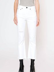 Farrah Kick Flare Jeans - White