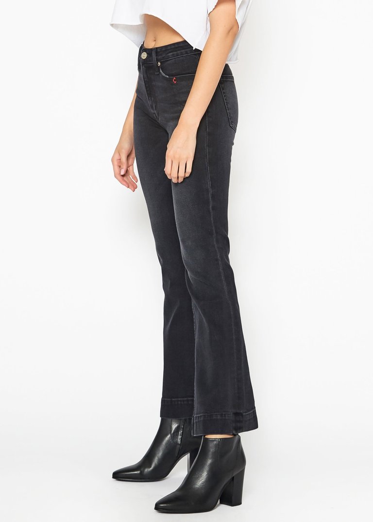 Farrah Utility Pocket Kick Flare Jeans In Dusky