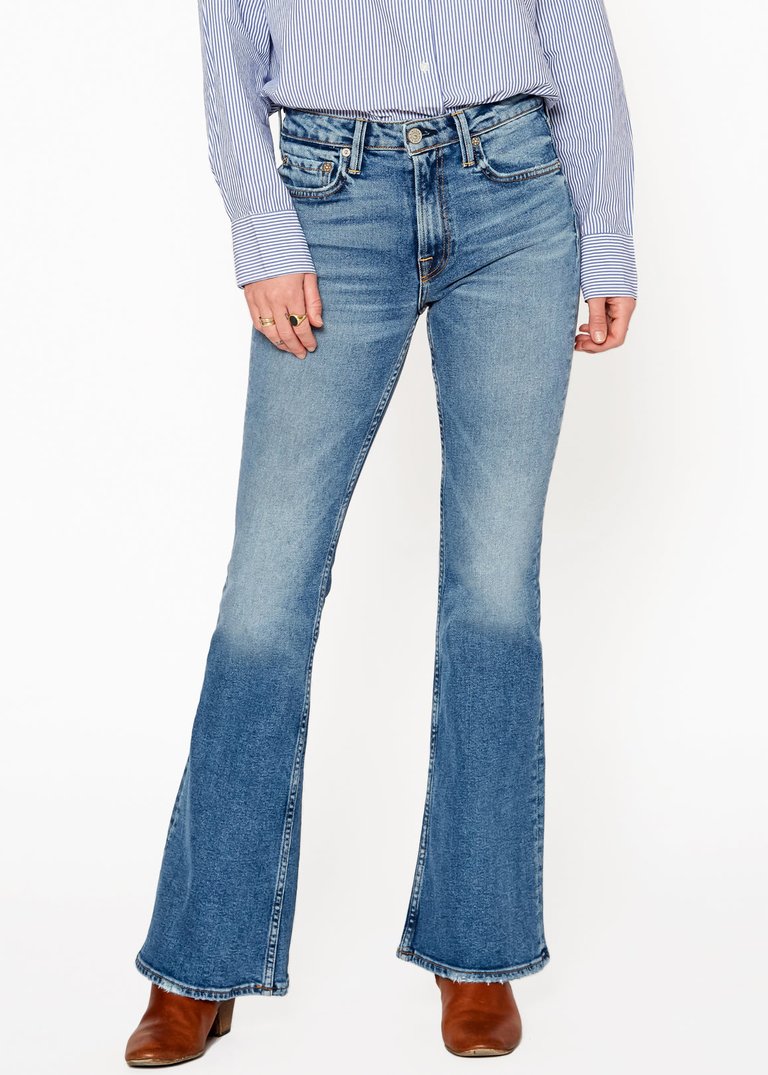 Grace Mid Rise Flare Jeans In Kodiak - Kodiak