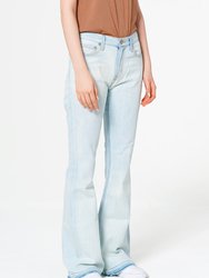 Grace Mid Rise Unhemmed Flare Jeans