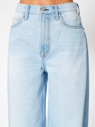 Heather Mid Rise Wide Baggy Jeans