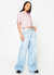 Heather Mid Rise Wide Baggy Jeans - Malibu