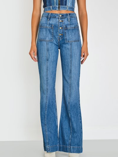 NOEND Denim High Rise Patch Pocket Jeans In Laguna Beach product