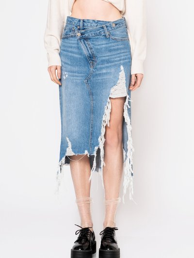 NOEND Denim Jackie Cross Over Midi Skirt product