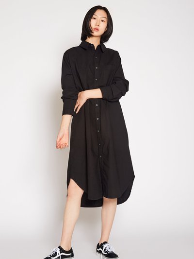 NOEND Denim Makenzie Linen Shirt Dress In Black product