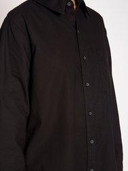 Makenzie Linen Shirt Dress In Black