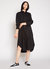 Makenzie Linen Shirt Dress In Black - Black