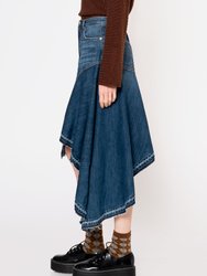 Mandy Asymmetrical Denim Skirt - Houston